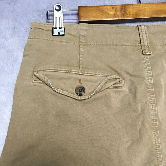 American Eagle Mens Shorts size 31 Brown Flat Front Flap Pockets Next Level Flex - Picture 11 of 12